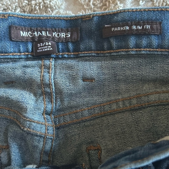 Michael Kors Men's Parker Slim-Fit Stretch Blue Jeans Summer 2022 33/34 - Picture 13 of 16